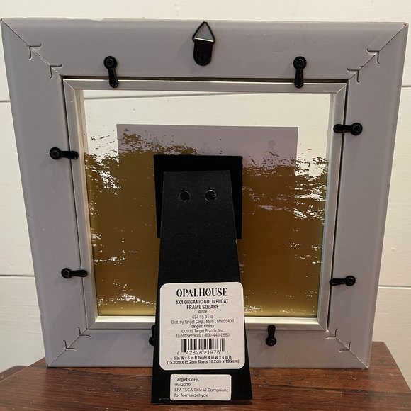 NEW Opalhouse 4” x 4” Organic Gold Float Photo Frame Square - Picture 2 of 4